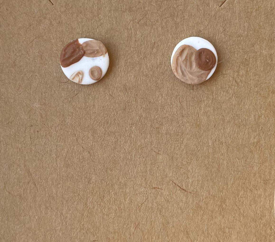 Brown Cow Print (studs) ($9)