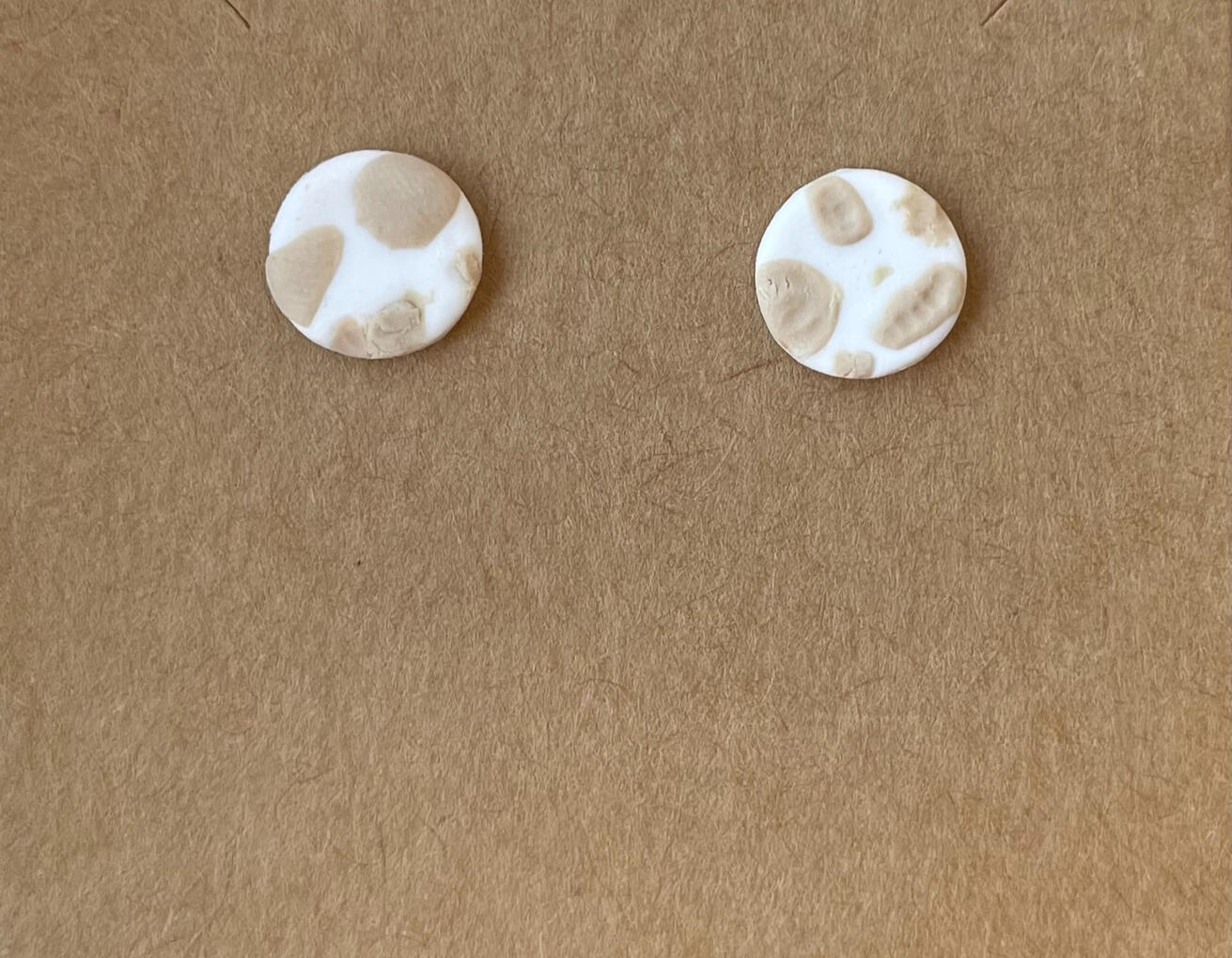 Beige Cow Print (studs) ($9)